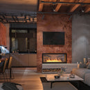 Camino a Bioetanolo da Incasso 120x50 cm Bifacciale 2 Side 1200 Nero con Vetro