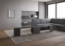 Consolle Tavolo Allungabile 90-302x42x75 cm Evolve Antracite Spatolato con Panca Inferiore 