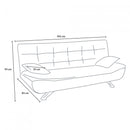 Divano Letto 190x83x93 cm in Microfibra Beige