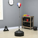 Punching Ball da Terra 147-165 cm con Base Riempibile e Ventose in PU e Plastica Nero      