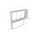 Letto Singolo a Scomparsa Composizione E Kando H226,7 Bianco Frassino 