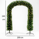 Arco Natalizio Verde 200x240 cm con 1166 Punte e 420 LED Decorazione Natale