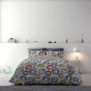 Copripiumino con stampa sul Sacco e Federe Doubleface Cerchi Astratti