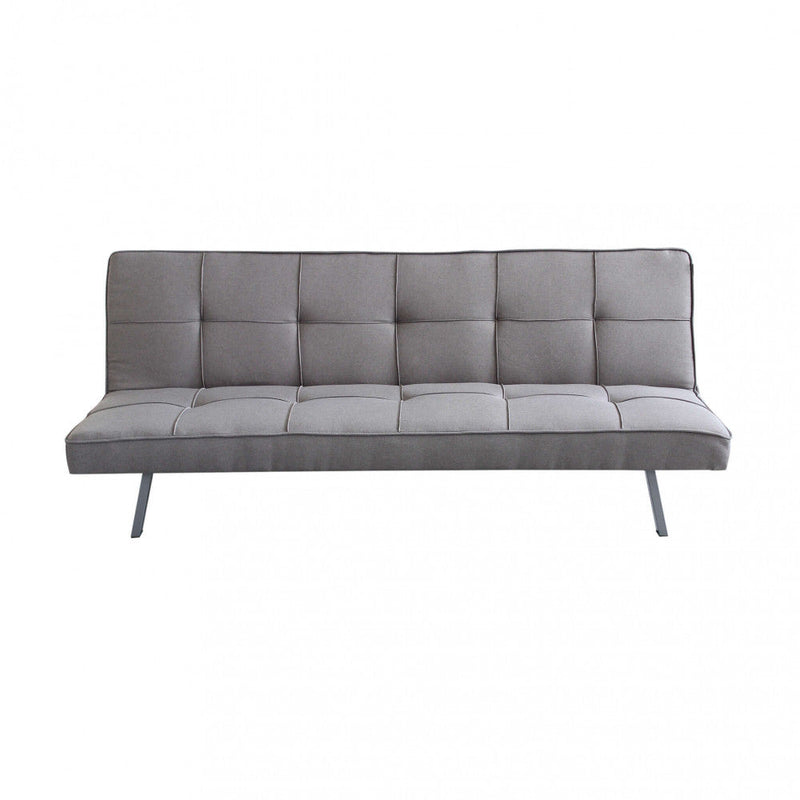 Divano Letto Aaron 178x80x71 cm in Tessuto Grigio