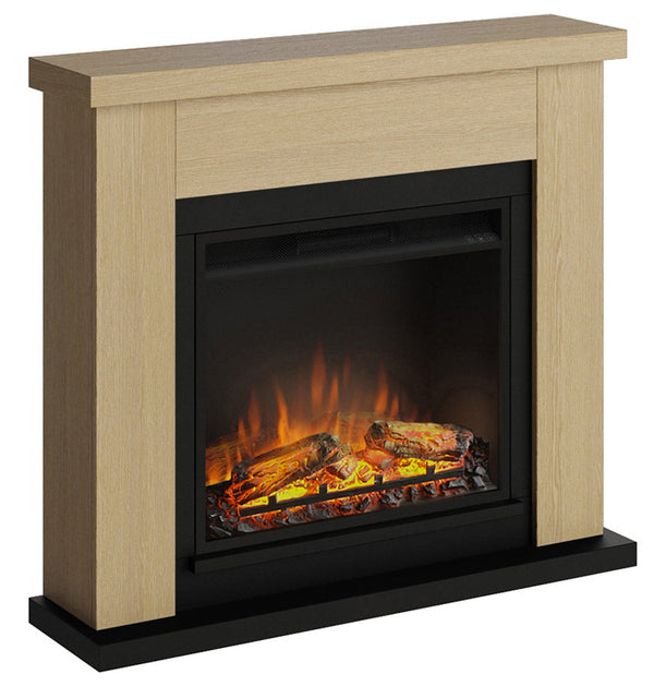 acquista Camino Elettrico da Pavimento Effetto Fiamma 1500W Tagu Frode Rovere Chiaro