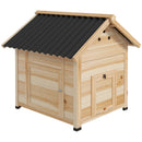 Casetta per Anatre da Esterno 78x90x92 cm con Rampa Fondo Rimovibile e Fori di Ventilazione in Legno      