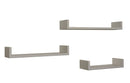 Set 3 Mensole da Parete 60-50-40x15,5x8 cm in Fibra di Legno Calamita Marrone Talpa