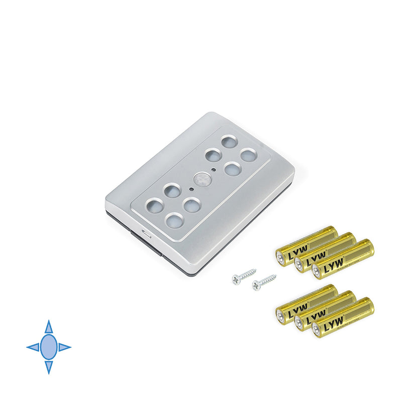 Lampada LED a Batteria Sotto Pensile con Sensore di Movimento 0,48W Luce Bianca Fredda Emuca