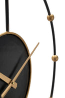 Orologio da Muro Pearl Ø61x4,5 cm in Ferro Nero