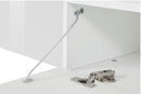 Mobile Tv 3 Ante e Ripiano a Giorno 240x40x35 cm Essential 2A 1R Bianco Lucido  