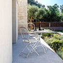 Set Tavolino e 2 Sedie Pieghevoli da Giardino Deco Bianco