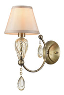 Lampada da parete Royal Classic in Metallo e Vetro Murano Bronzo