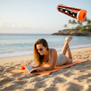 Tappeto per Yoga Fitness Mare Arrotolabile 180x50 cm Spessore 8 mm Arancione