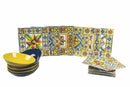 Servizio Piatti 18 Pezzi in Porcellana e Gres Multicolor Villa d'Este Home Tivoli Costiera