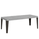  Tavolo Allungabile 200-460x90x77 cm Flame Premium Cemento Telaio Antracite