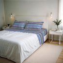 Set Lenzuola con Stampa Sopra Sotto e Federe Linea River Rio Blue Varie Misure
