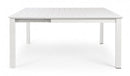 Tavolo Allungabile Konnor 160x110/160 cm Bianco in Alluminio