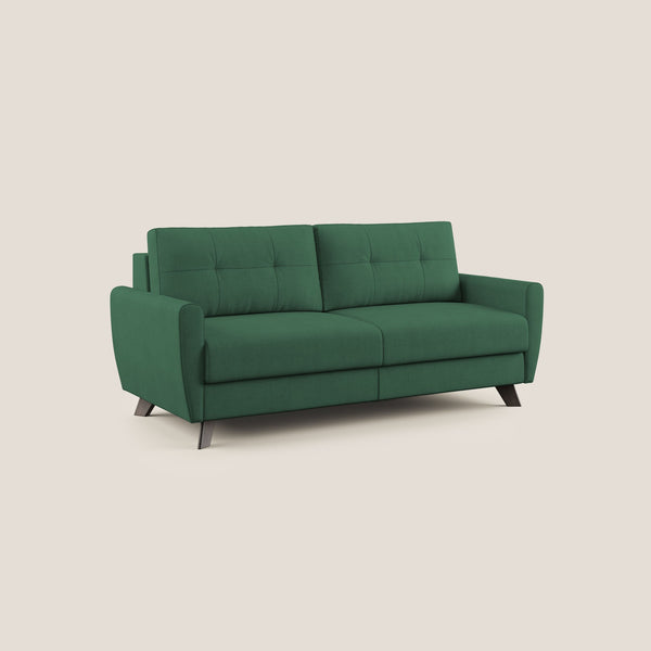 Divano Letto 3 Posti 188x97x96 cm in Tessuto Verde prezzo