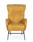 Poltrona Soggiorno 70x84x109 cm Nasira in Ecopelle Senape