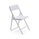 Sedia da Giardino Pieghevole in Ferro Polietilene Rattan Plastik Bianca