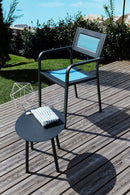 Set 2 Sedie da Giardino 54x58x84 cm in Acciaio con Braccioli RD Italia Dorio Antracite