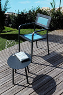 Set 4 Sedie da Giardino 54x58x84 cm in Acciaio con Braccioli RD Italia Dorio Antracite