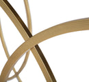 Console Infinity 160x40x79 cm in Ferro e Specchio e MDF Oro e Nero