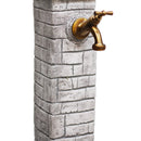 Fontana da Giardino Senza Rubinetto in Cemento Granulato di Marmo Iglesias Grigio