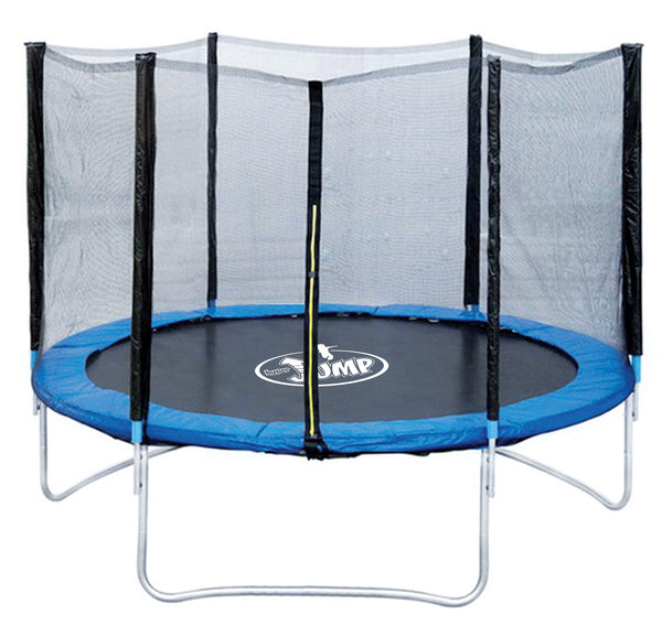 Trampolino Tappeto Elastico Ø244x200 cm in Acciaio con Rete di Protezione Nero e Blu prezzo