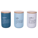 Set 3 Barattoli Sale Zucchero e Caffè Double Face 750 ml in New Bone China VdE Tivoli 1996