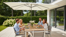 Ombrellone da Giardino 4x3 m Palo Ø48 mm in Acciaio e Poliestere Ecrù