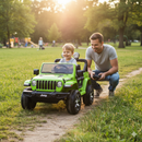 Macchina Elettrica per Bambini Fuoristrada Jeep Wrangler Rubicon 12V con Telecomando Verde