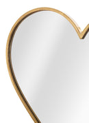Specchio Glam Heart 55,5x2x54,5 cm in Ferro Specchio e MDF Oro