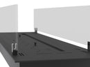 Bruciatore a Bioetanolo da Incasso 100x32x15 cm Insert Slim 1000 Nero con Vetro