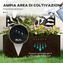 Fioriera con Spallier 61x23x113 cma per Rampicanti Montaggio a Parete o a Terra in Acciaio Nero      
