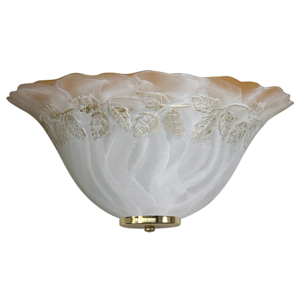 acquista Applique 1xE27 Montatura Oro Vetro Screpolato Bianco Sfumato Ambra-Oro E-Energy Berta