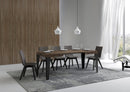 Tavolo Allungabile 120-204x80x77 cm Flame Noce e Antracite
