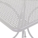 Tavolo da Giardino Quadrato in Acciaio Ivrea Bianco