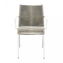 Poltrona Catalina 55x60x87 h cm in Alluminio Bianco