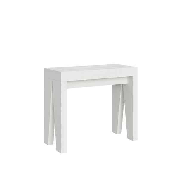 Consolle Allungabile 90-300x42x77 cm in Nobilitato Bianco prezzo