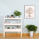 Set 3 Portapiante Fioriera Sovrapponibili in Legno Massello 65x30x87 cm Fumer Alvin Bianca