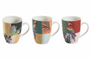 Set 3 Tazze in Porcellana 360 ml Villa d'Este Home Tivoli Parrot Groove