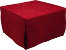 Pouf Letto Brandina con Materasso Pieghevole 78x78x47 cm Avalli Contract Rosso