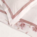 Set Lenzuola Matrimoniale Sopra Sotto e Federe con Stampa Garrini Sophie Rosa