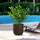 Vaso da Esterno Interno Design Cilindrico Ø35x34 cm Raffaello in Resina Marrone