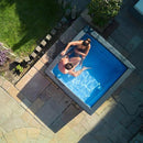 Piscina Spa Vasca Semi-Rigida 180x180x70 cm NetSpa Idaho 6 Posti in PVC Nero Carbone