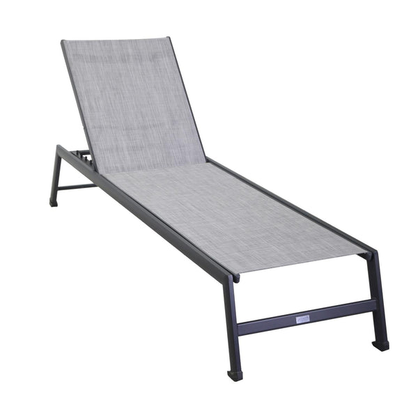 prezzo Lettino Prendisole da Giardino 195x55xh31 cm in Alluminio Cleveland Antracite