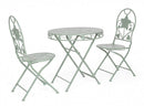 Set 2 Sedie Pieghevole 40x40x94 cm Harriet in Acciaio Salvia