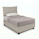 Letto Singolo Contenitore Imbottito Similpelle Tortora BoxMax Testata Soft Varie Misure