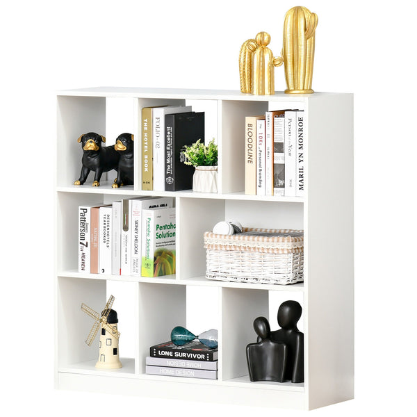 Mobile Libreria Portaoggetti a 3 Livelli e 8 Ripiani Totali 97,5x30x100 cm in MDF Bianco online